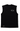 A black sleeveless muscle tank top with a small white  WAVY graphic on the left chest and a small colorful WAVY label near the bottom left hem,